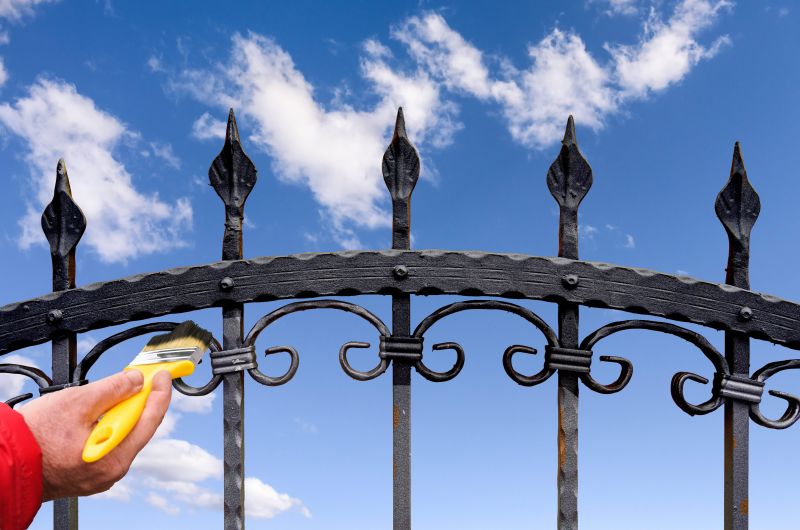 Galvanized Fence Painting